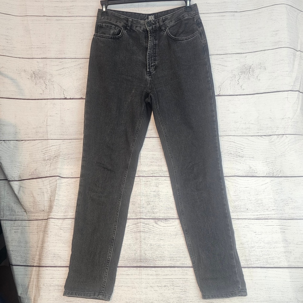 BDG Urban Outfitters Size 27 (measures 29") Mom Jeans High Rise Faded Black 1117